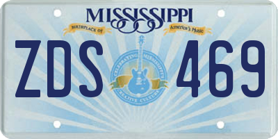MS license plate ZDS469