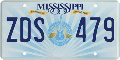 MS license plate ZDS479