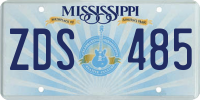 MS license plate ZDS485
