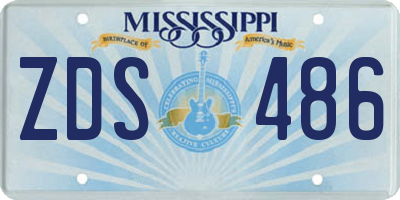 MS license plate ZDS486
