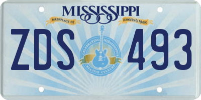 MS license plate ZDS493