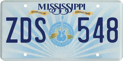MS license plate ZDS548