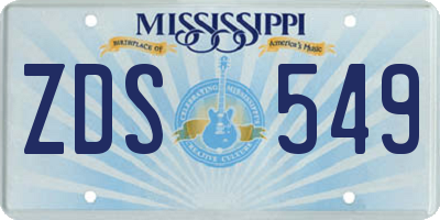 MS license plate ZDS549