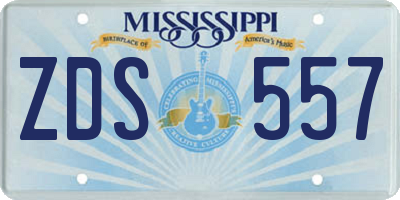 MS license plate ZDS557