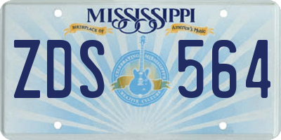 MS license plate ZDS564