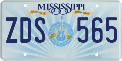 MS license plate ZDS565
