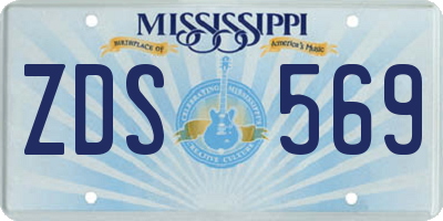 MS license plate ZDS569