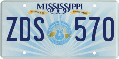 MS license plate ZDS570