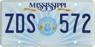 MS license plate ZDS572