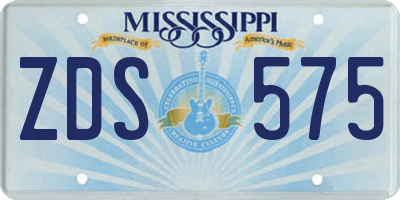MS license plate ZDS575