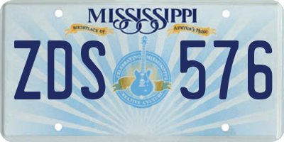 MS license plate ZDS576