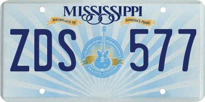 MS license plate ZDS577