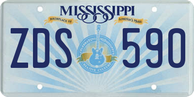 MS license plate ZDS590