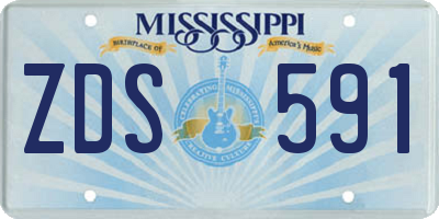 MS license plate ZDS591