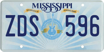 MS license plate ZDS596