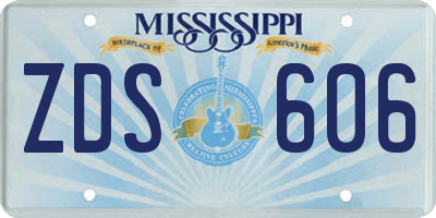 MS license plate ZDS606