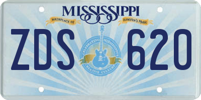 MS license plate ZDS620