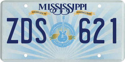 MS license plate ZDS621