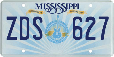 MS license plate ZDS627