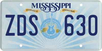 MS license plate ZDS630