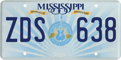 MS license plate ZDS638