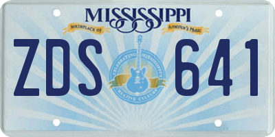 MS license plate ZDS641