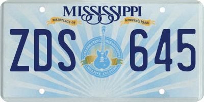 MS license plate ZDS645