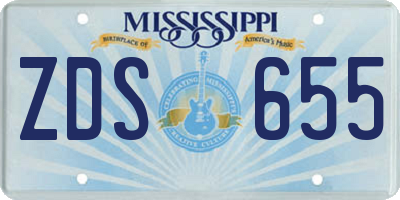 MS license plate ZDS655
