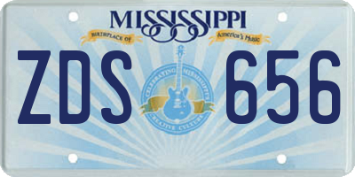 MS license plate ZDS656