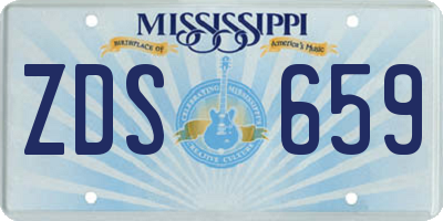 MS license plate ZDS659
