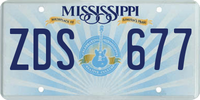 MS license plate ZDS677