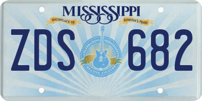 MS license plate ZDS682