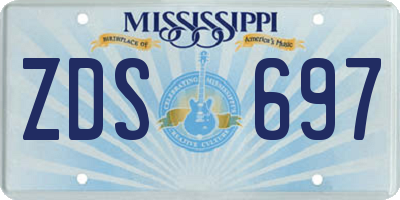 MS license plate ZDS697