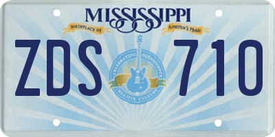 MS license plate ZDS710