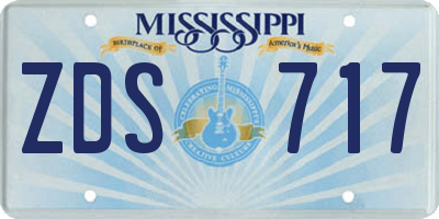 MS license plate ZDS717
