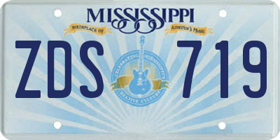 MS license plate ZDS719