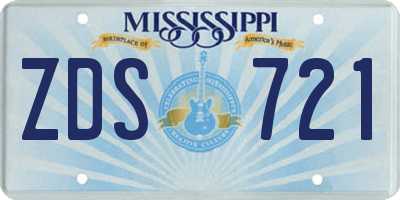 MS license plate ZDS721