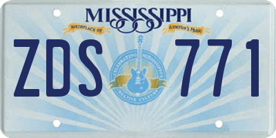 MS license plate ZDS771