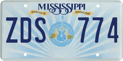 MS license plate ZDS774