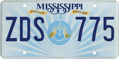 MS license plate ZDS775