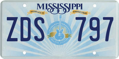 MS license plate ZDS797