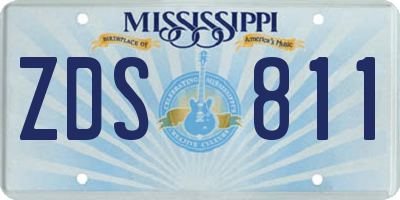MS license plate ZDS811