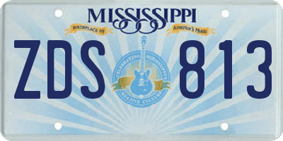 MS license plate ZDS813