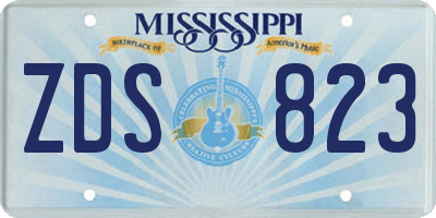 MS license plate ZDS823