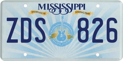 MS license plate ZDS826