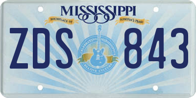 MS license plate ZDS843