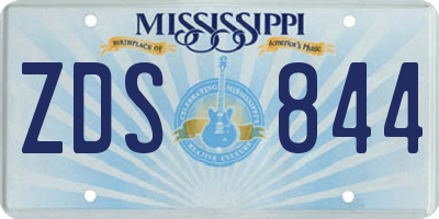 MS license plate ZDS844