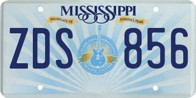 MS license plate ZDS856