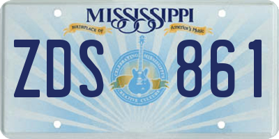 MS license plate ZDS861