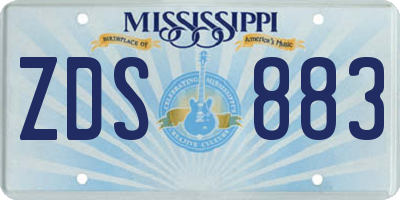 MS license plate ZDS883